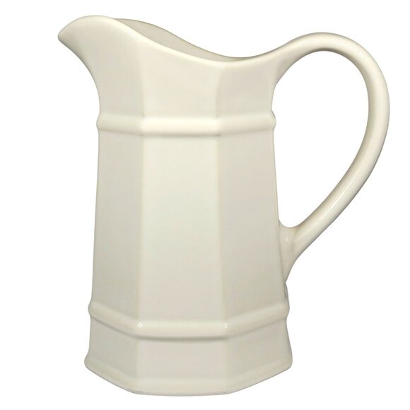 Pfaltzgraff Heritage White 32oz Pitcher Stoneware 7.25" Vintage 1960s-80s - Picture 1 of 6
